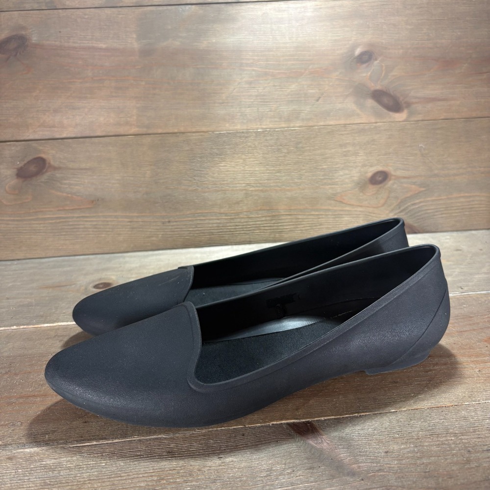 Crocs Eve Womens size 9 shoes Black Croslite Pointed Toe Loafer flats